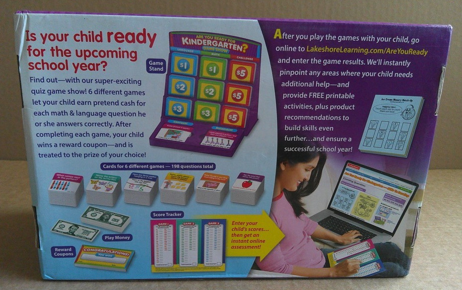 LAKESHORE Are You Ready for Kindergarten? Game Show ~ Age 4 – 5 yrs.