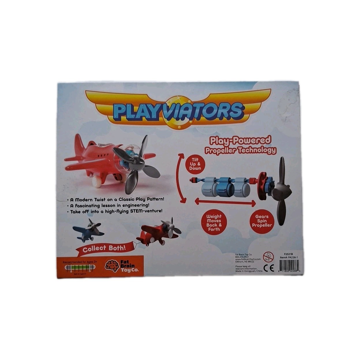 NEW IN BOX Fat Brain Toy Company Playviators Red Airplane