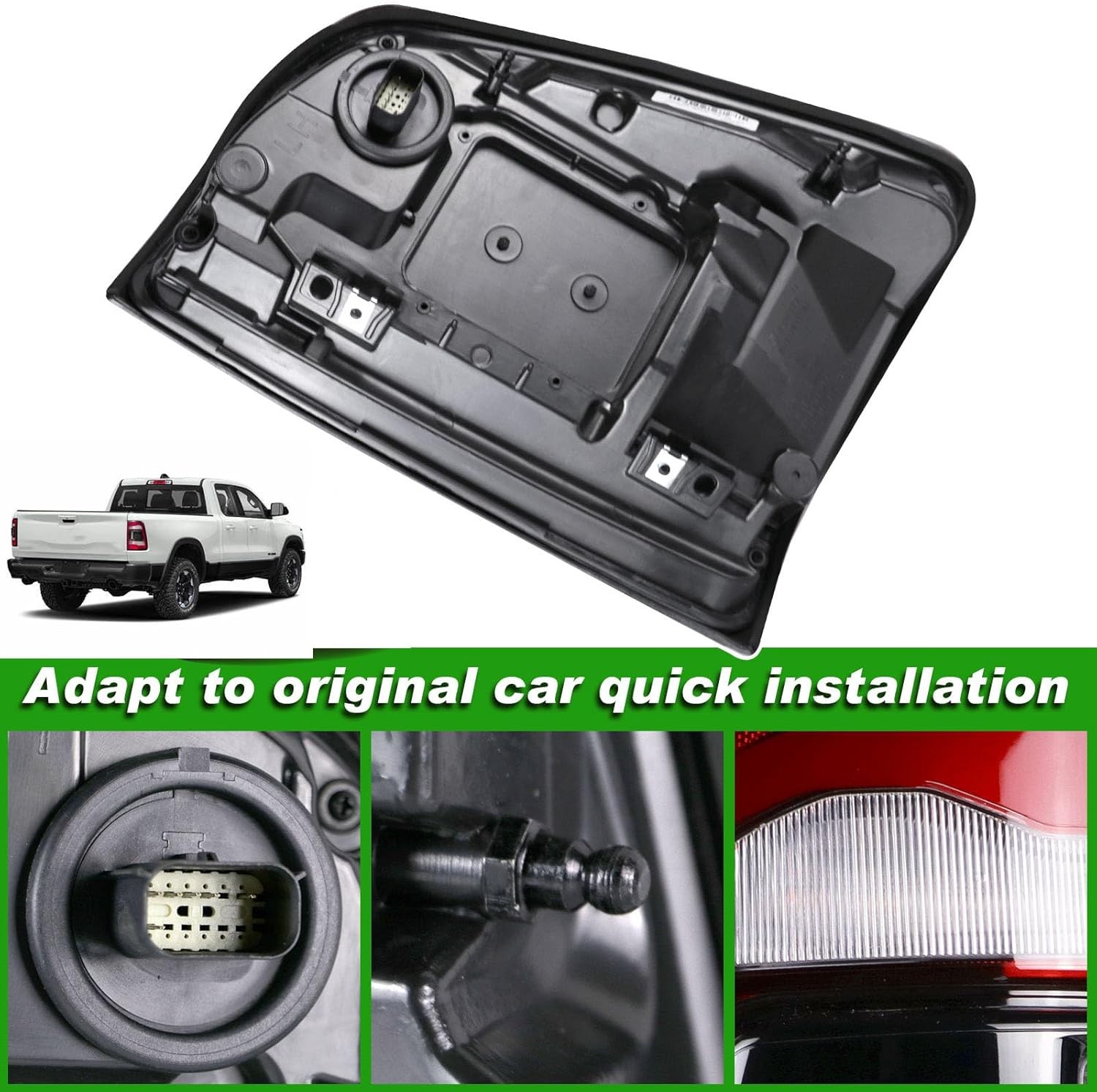 Driver Side LED Tail Light Ram 1500 2019-2022 Smoked