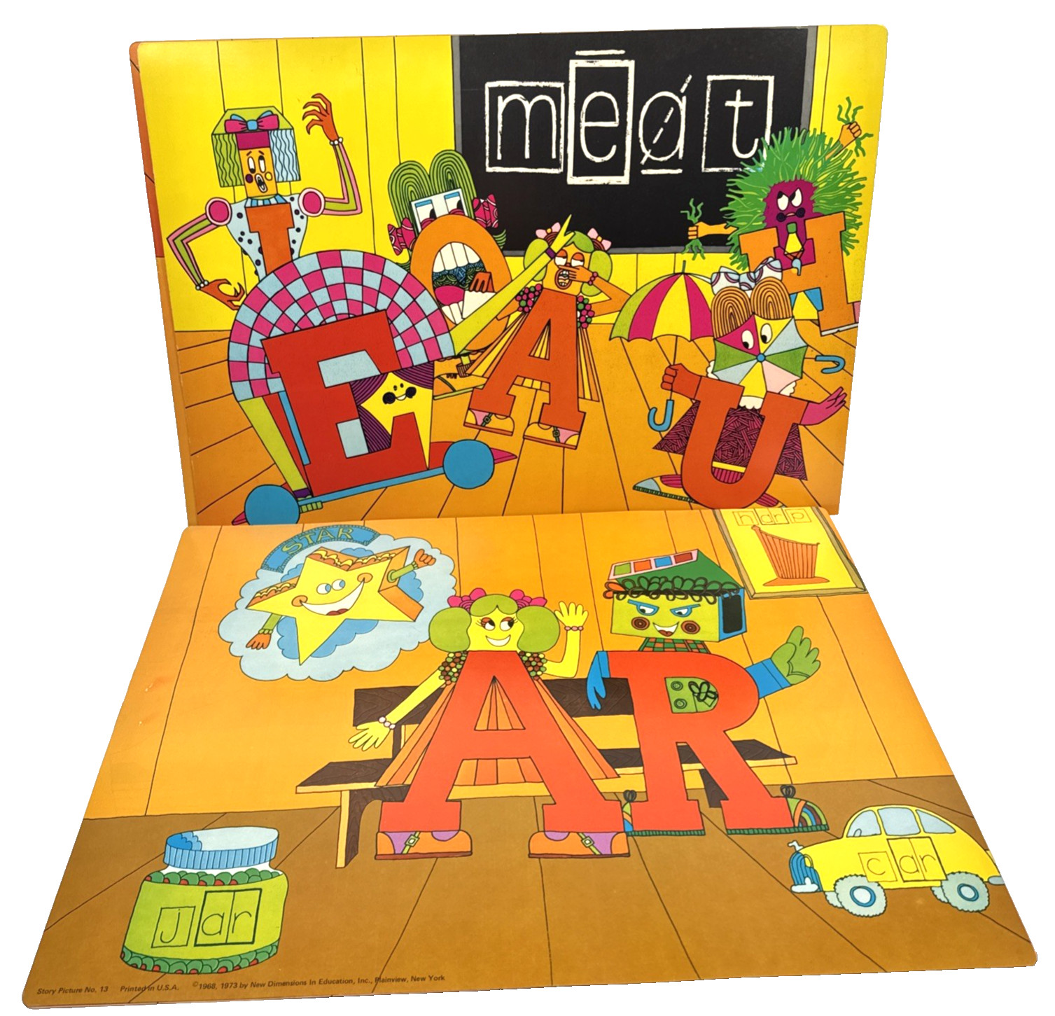 The Letter People Set 25 Story Picture Cards Posters Alpha One 24 x 18 Alphabet