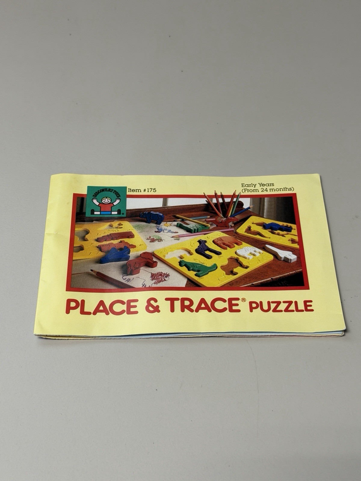 Vintage Place & Trace Puzzle Stencil Set Discovery Toys Complete 1980s/1990s