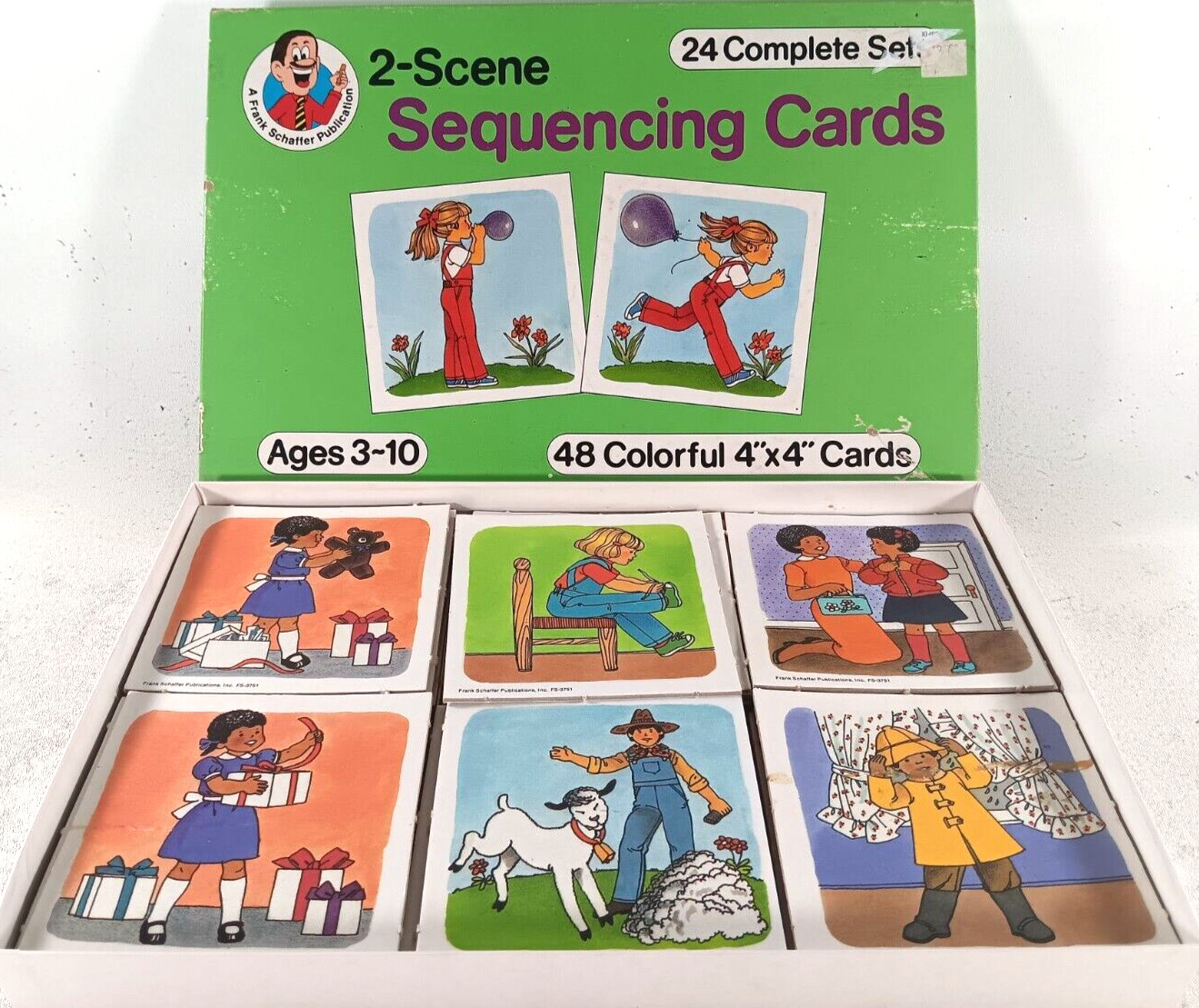 2-Scene Sequencing Cards 24 Complete Sets 48 Cards Vintage 1988 Frank Schaffer