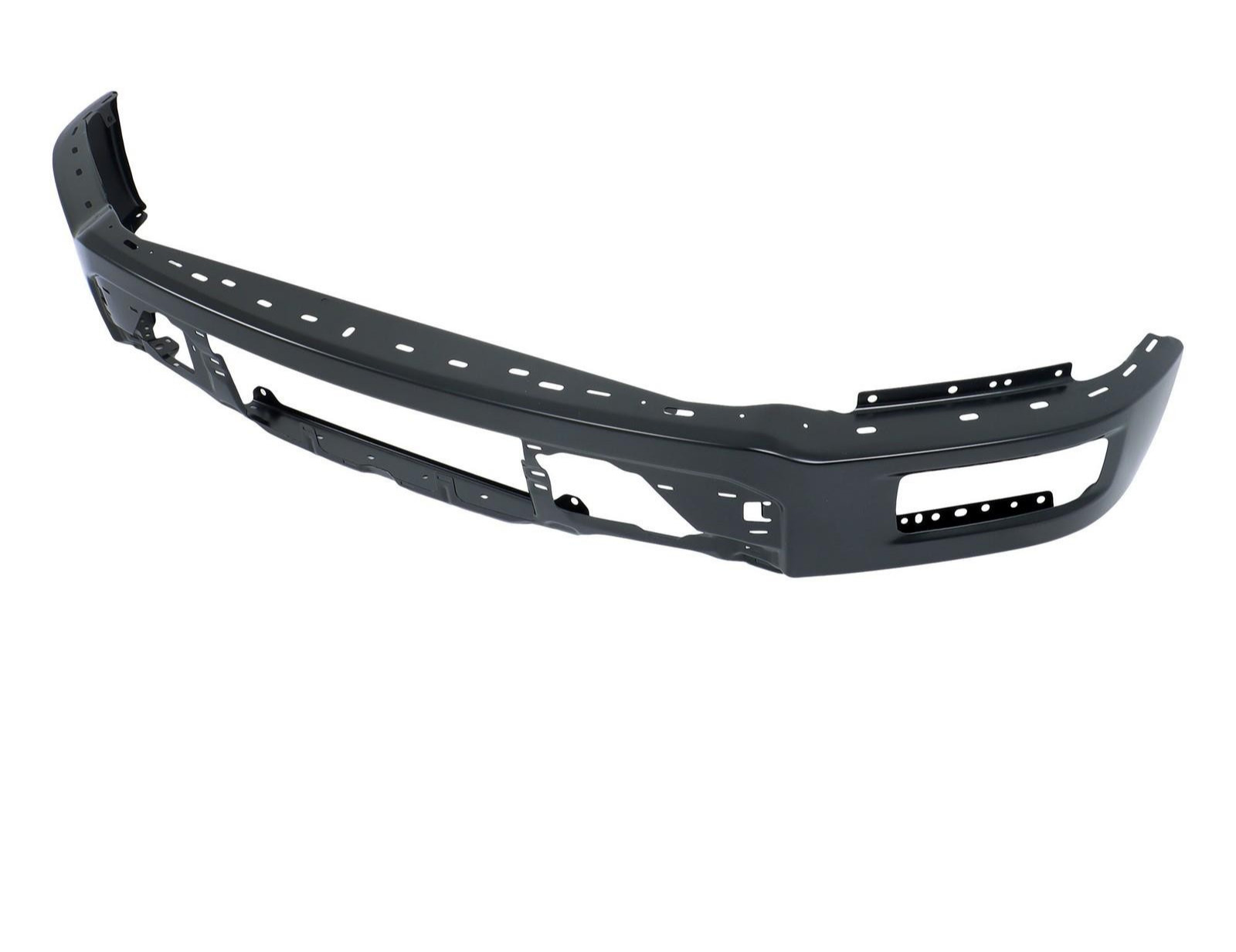 24-25 Ford F150 Steel Front Bumper Face Bar Black Steel (No Sensor Holes)