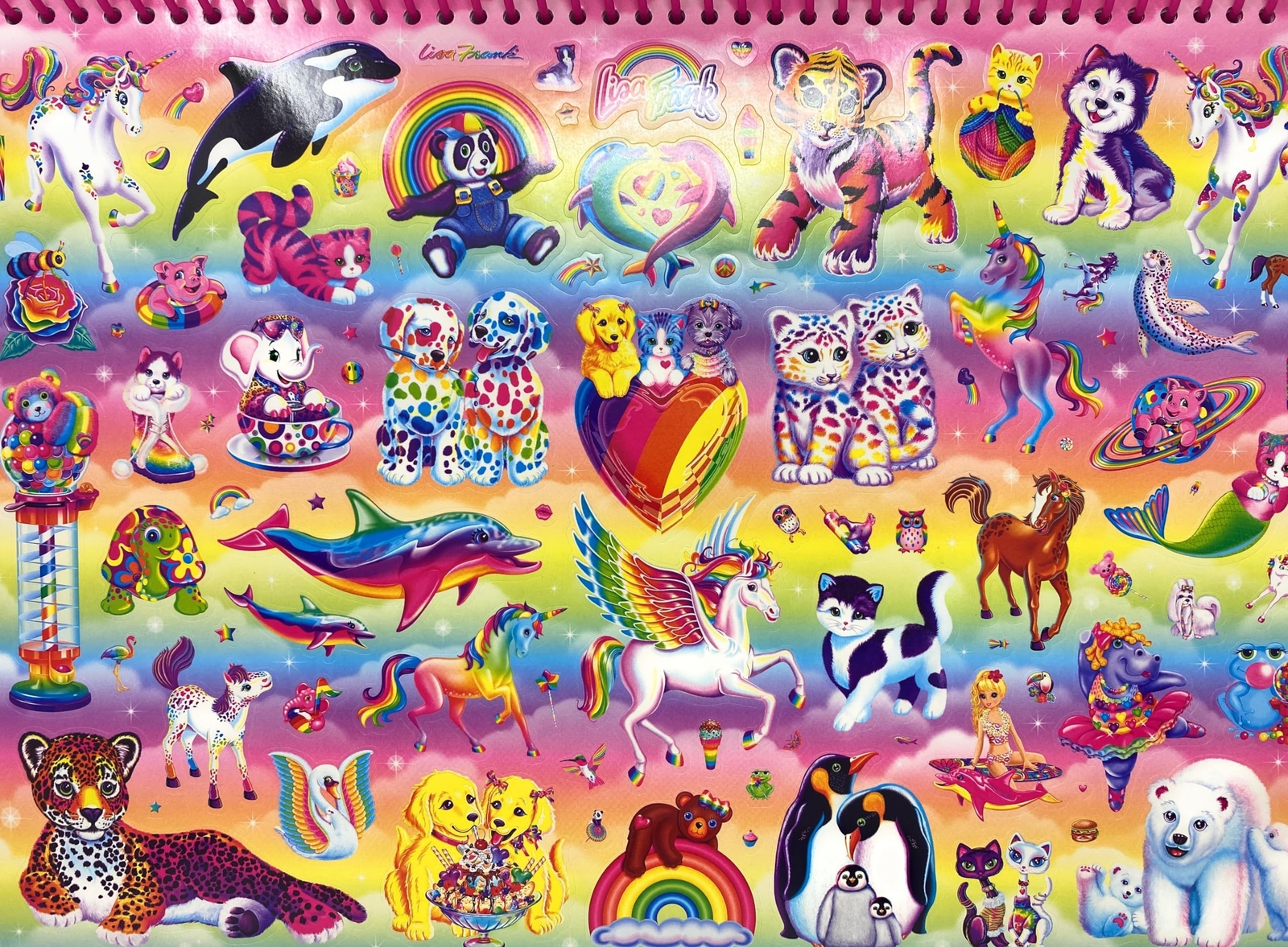 Bendon Lisa Frank Coloring and Activity Pad & Diva Fashions Sticker Dress Up