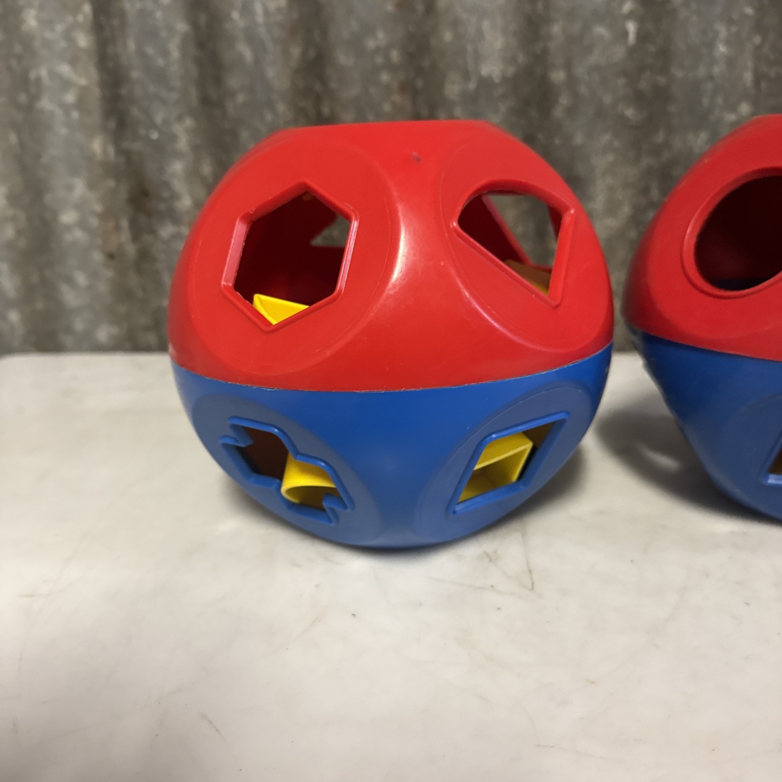 2 x Tupperware Shape O Balls – Educational Shape Sorter Classic Toy Shapes