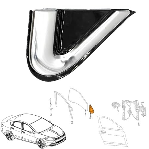 Front Right Black Exterior Garnish Pillar Pillar Corner Right Passenger Side