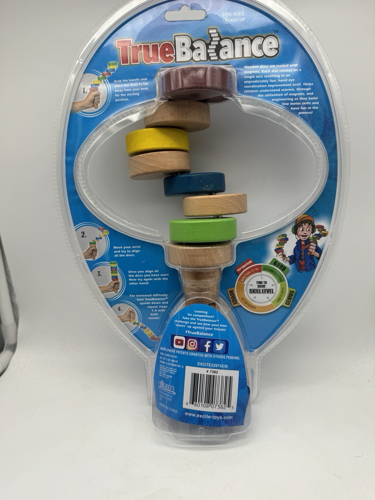 New True Balance Handheld STEM Game Wooden Toy by Excite Coordination Skill