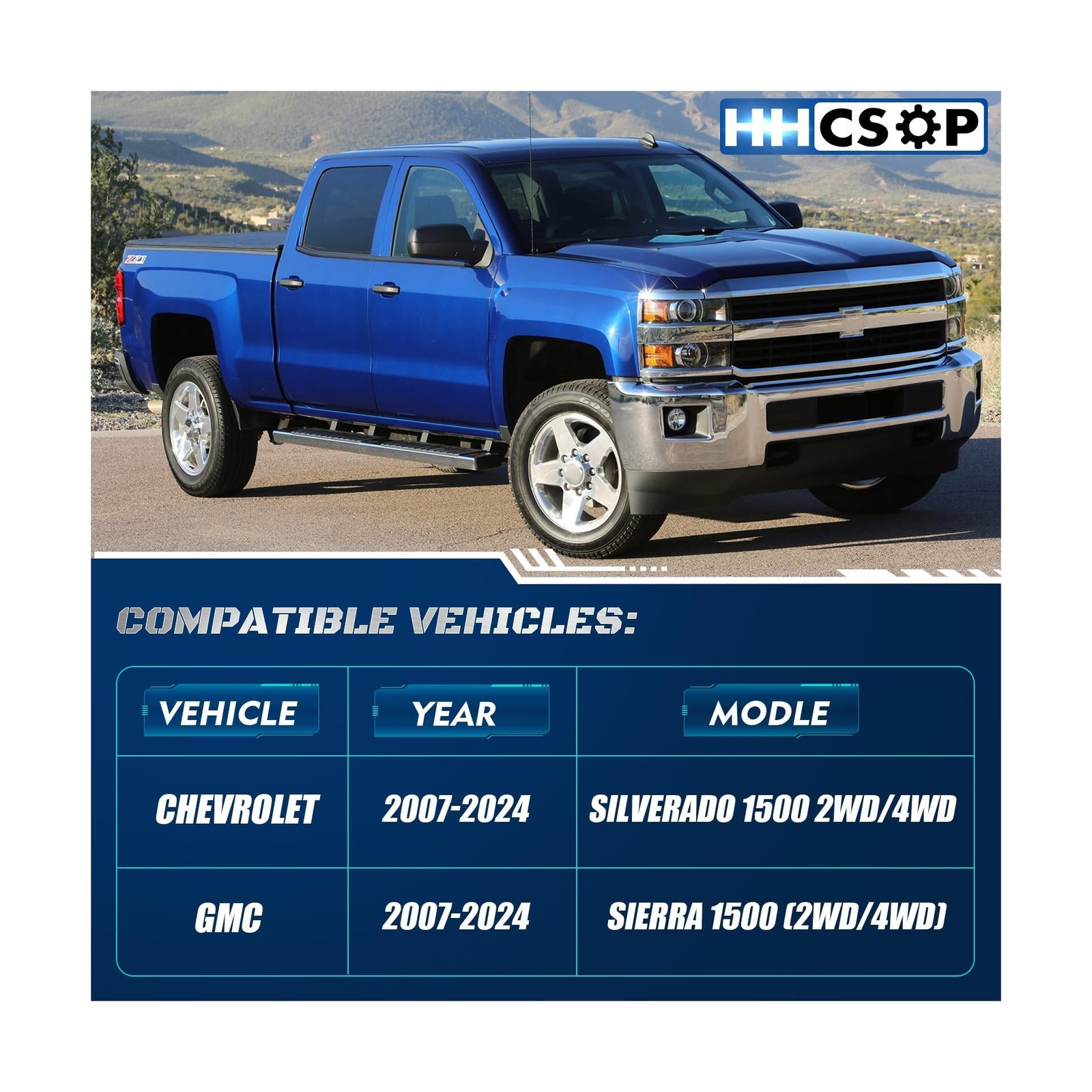 HHCSOP 2″ Rear Lift Block Kits, Compatible with 2007-2024 Chevrolet Chevy Sil…