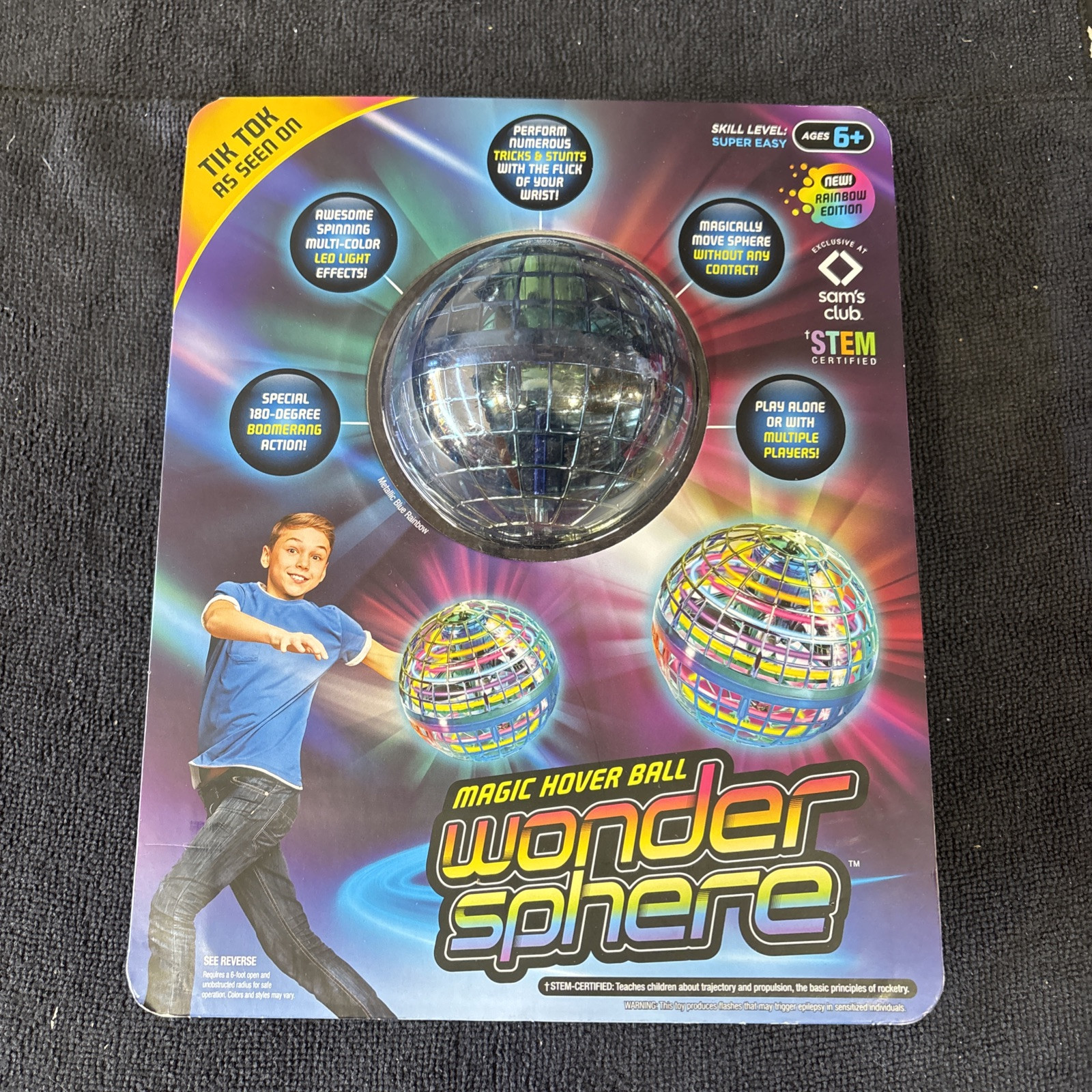Wonder Sphere Magic Hover Ball, Rainbow Edition