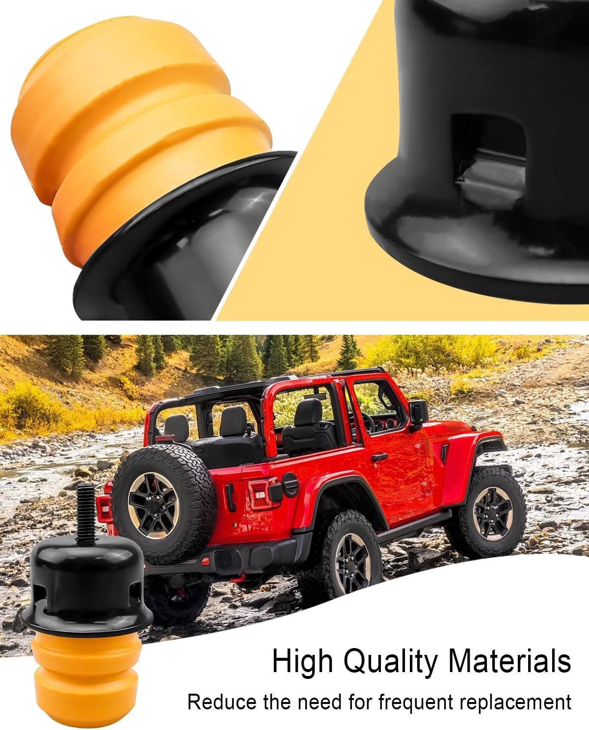 4x Bump Stops w/ Cups for Jeep TJ 97–06 & ZJ 93–98 Replace 52087636AB AC 992