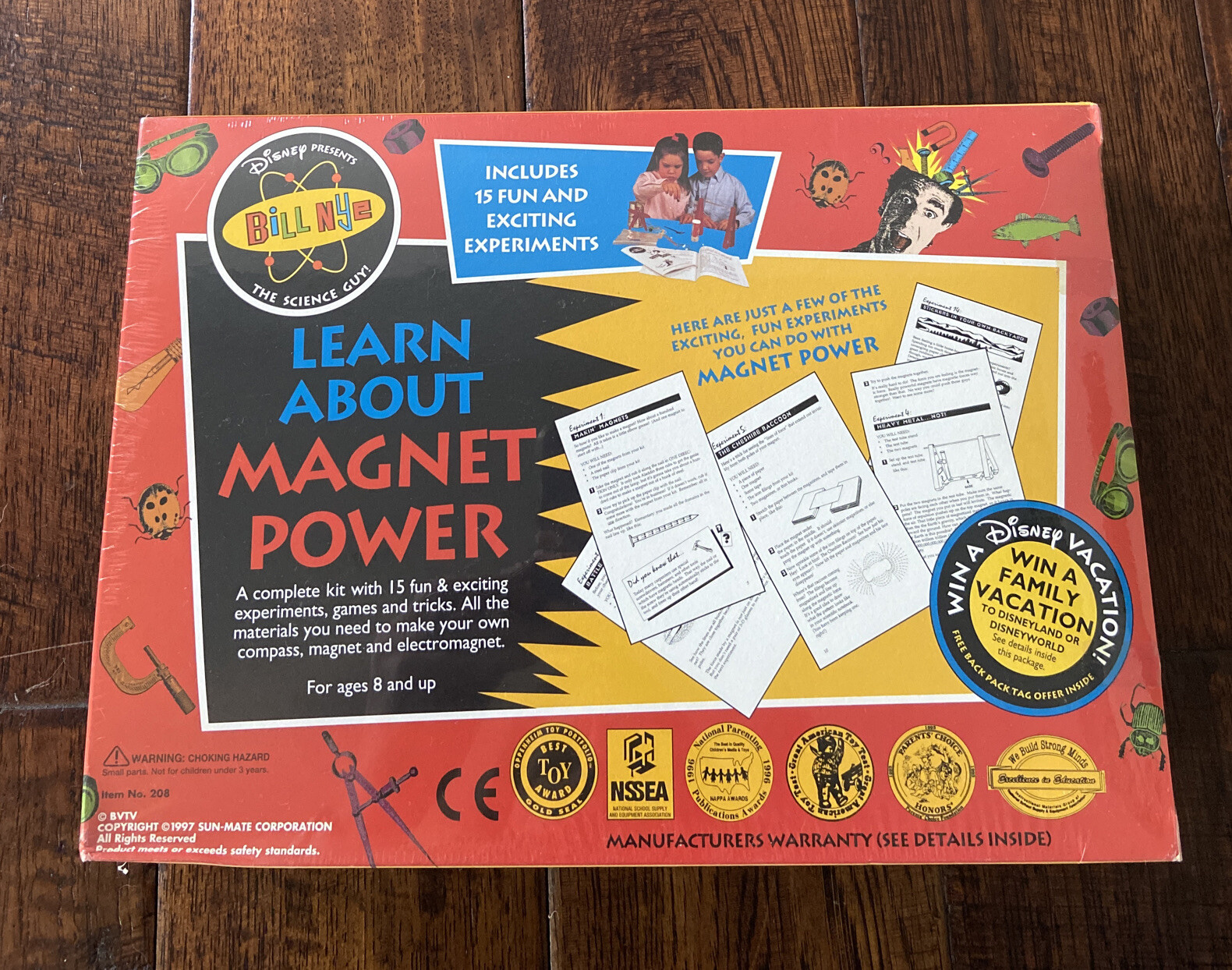 Vintage Disney Presents Bill Nye Learn About Magnet Power Experiment Kit NEW