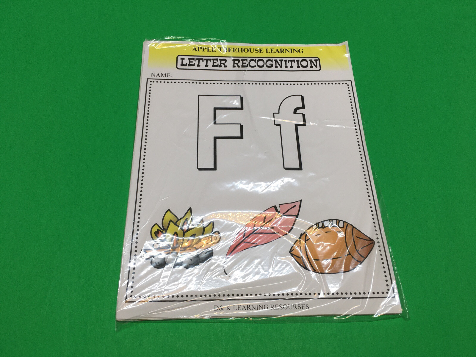 Letter Ff – Apple Treehouse Worksheets – Preschool Teaching supplies 20pgs