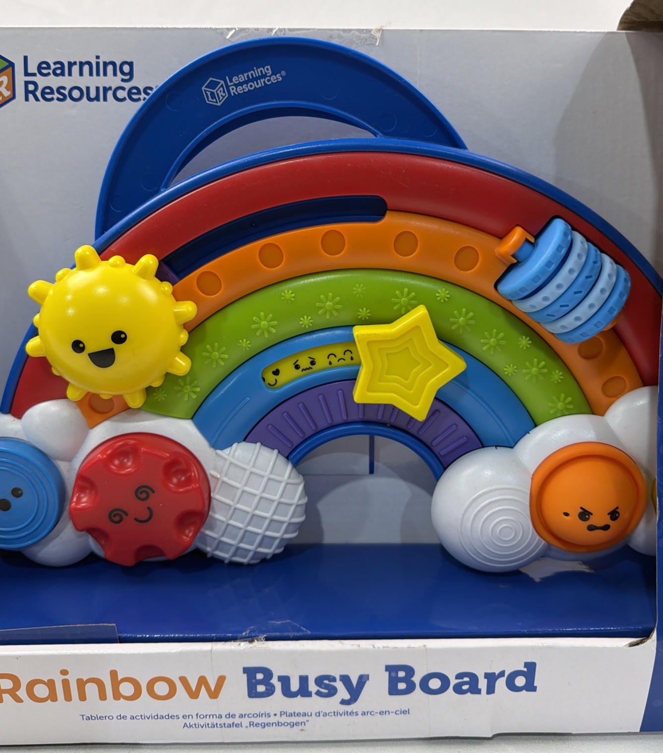 Learning Resources Rainbow Busy Board, Fine Motor Skills, Toddler Sensory Table.