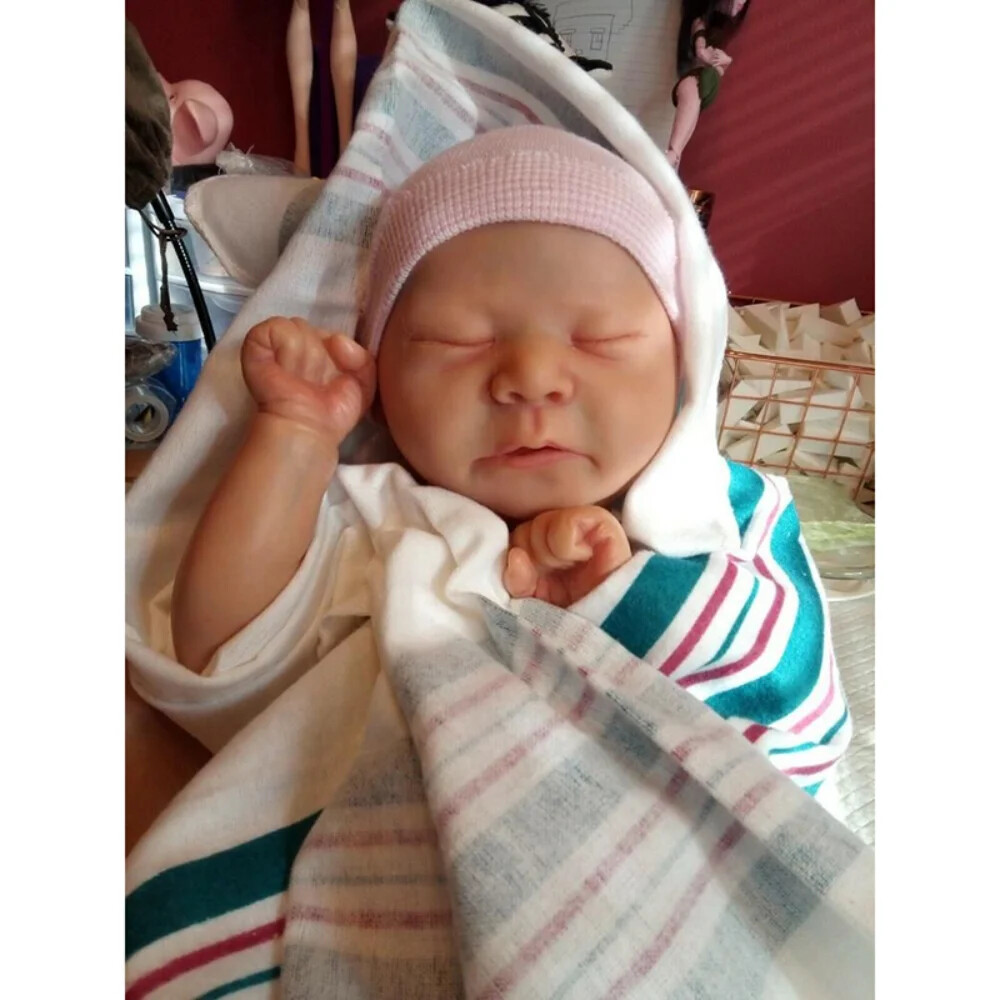 20″ Sleeping Reborn Baby Doll Artist Visible Veins NewbornBebe Chase Weighted