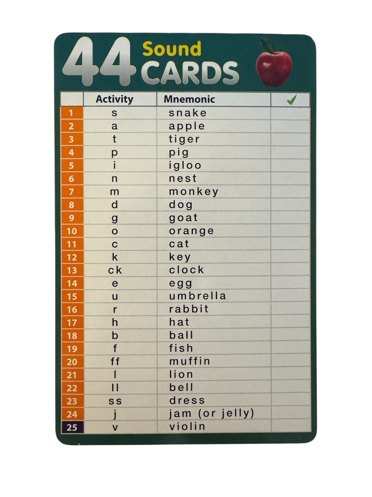 Junior Learning 44 Sound Cards Letters & Sounds