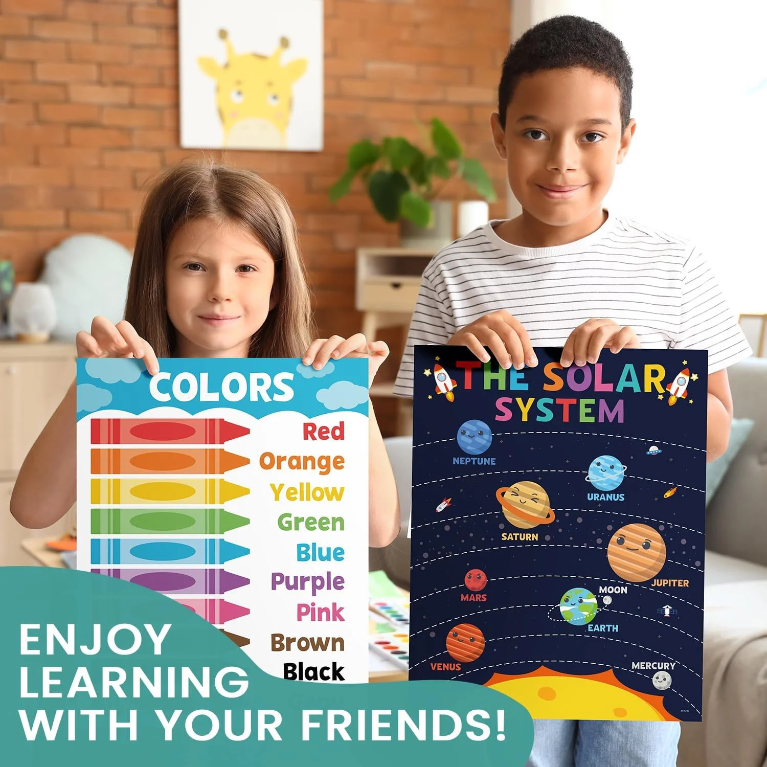 16PCS Classroom Educational Posters – Laminated Educational Posters For Toddlers