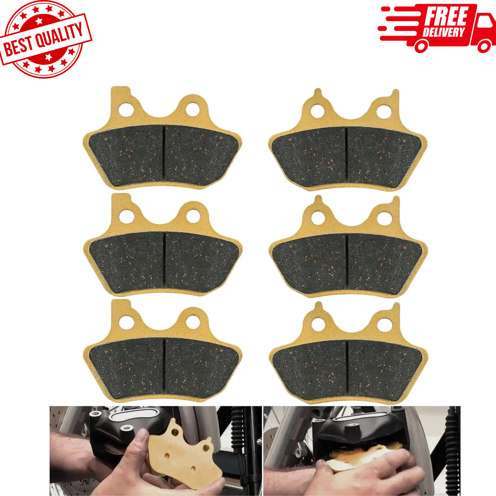 Brake Pads Heavy-duty Ceramics for Harley Davidson 2000-2007 Touring Flhtcu-i