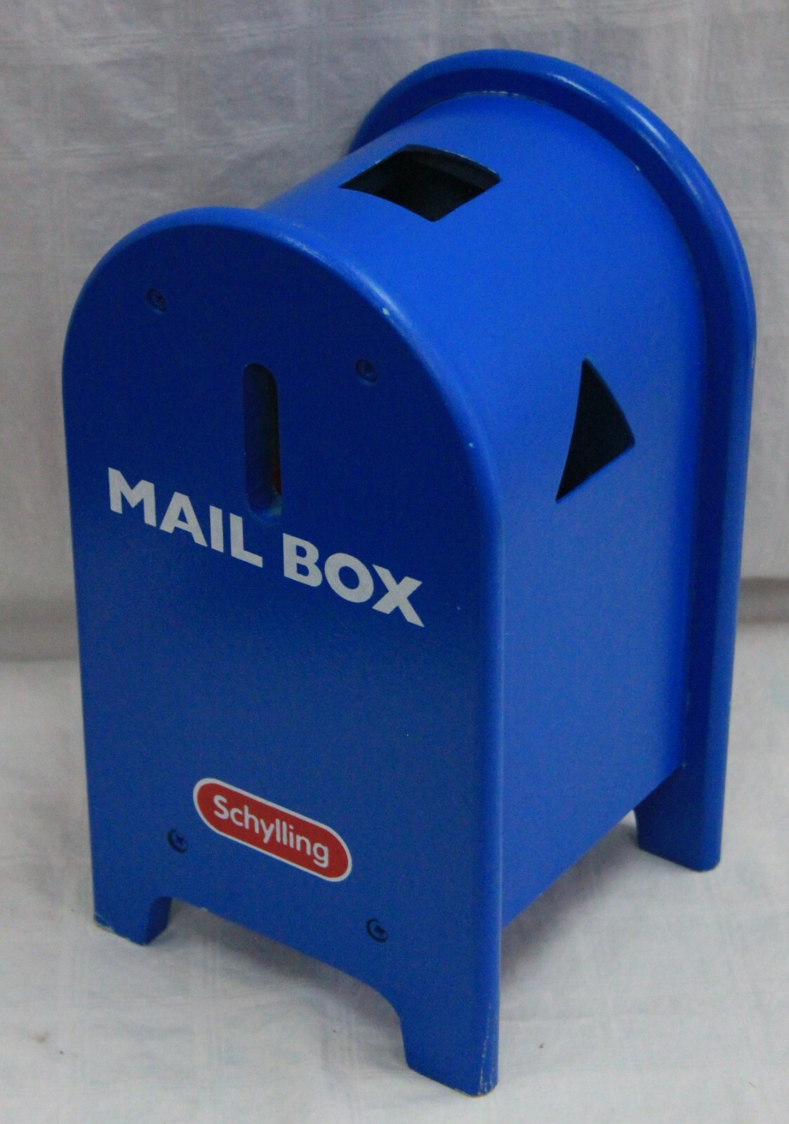 RARE! VINTAGE SCHYLLING WOODEN TOY MAILBOX SHAPE SORTER ONLY! 11″TALL NO SHAPES