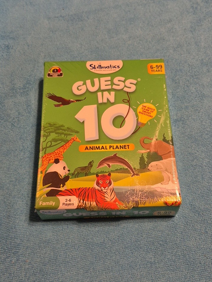 Skillmatics Guess in 10 Animal Planet Card Game New