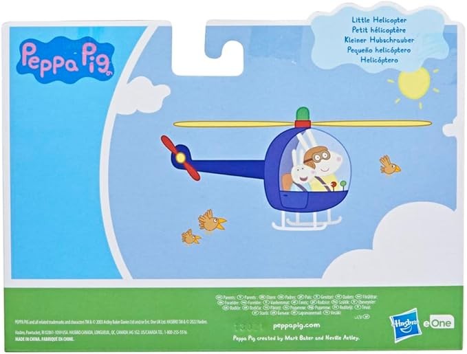 Peppa Pig Little Helicopter Toy with Rebecca Rabbit Figure, Ages 3+ –