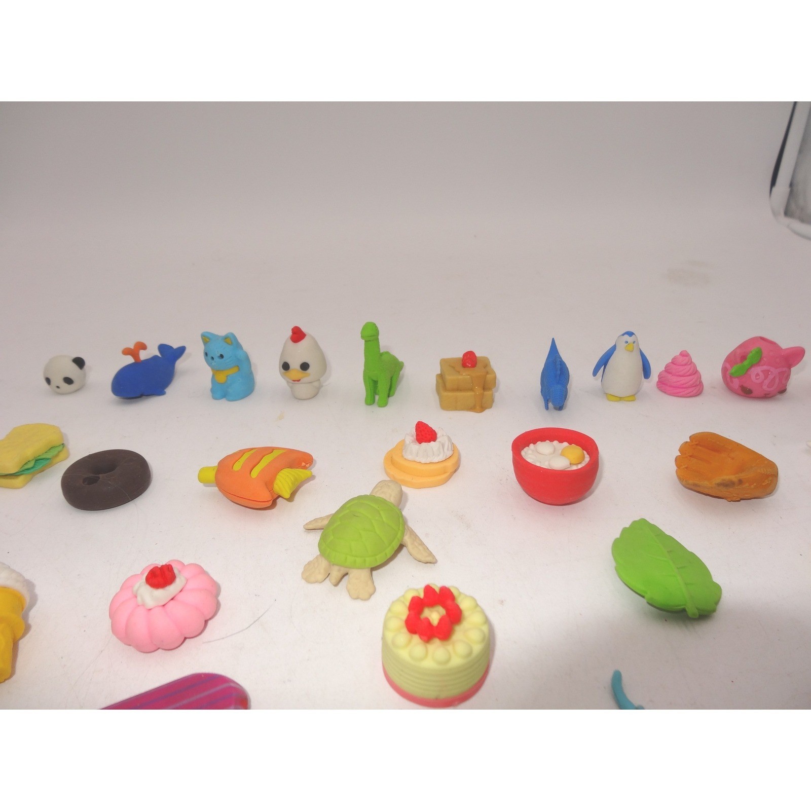 Bulk Lot of 40+ Iwako Style 3D Puzzle Erasers Food Animals Desserts