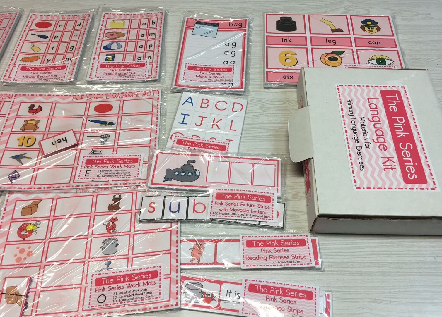 The Pink Series – Language Kit – (16) Montessori Materials for Primary Language