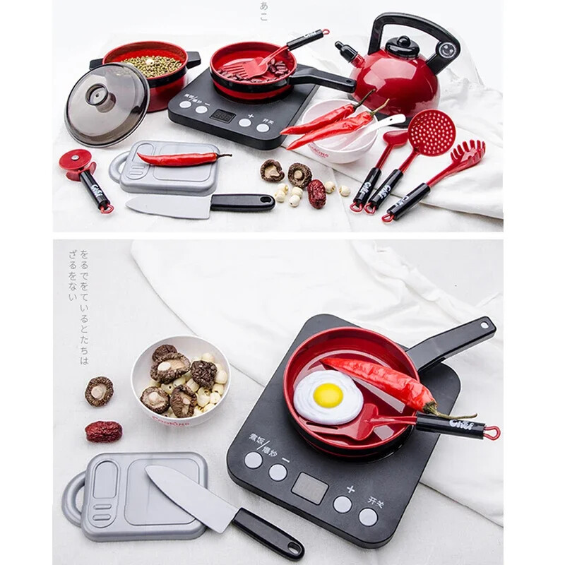Set For Kids Girl Cooking Kitchen Toy Baby Cutting Fruit Cooking Kitchen Utensil