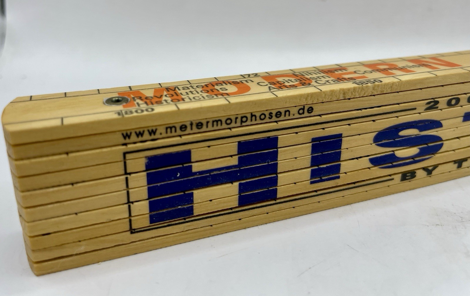 2000 Years by the Meter History Folding Ruler MeterMorphosen Teaching Tool Wood
