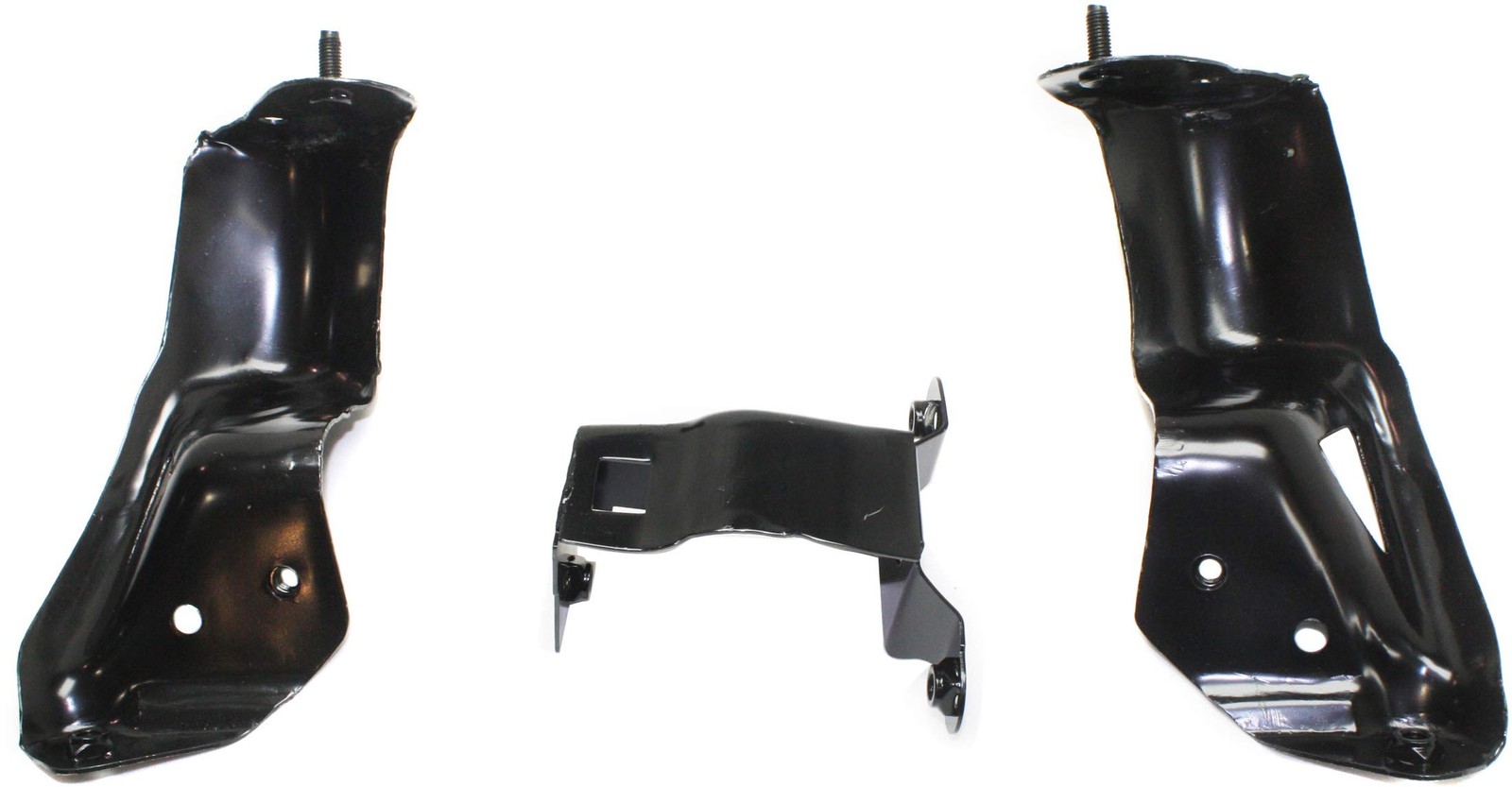 Garage-Pro Front Bumper Bracket Set of 3 For 1999-2002 Chevrolet Black