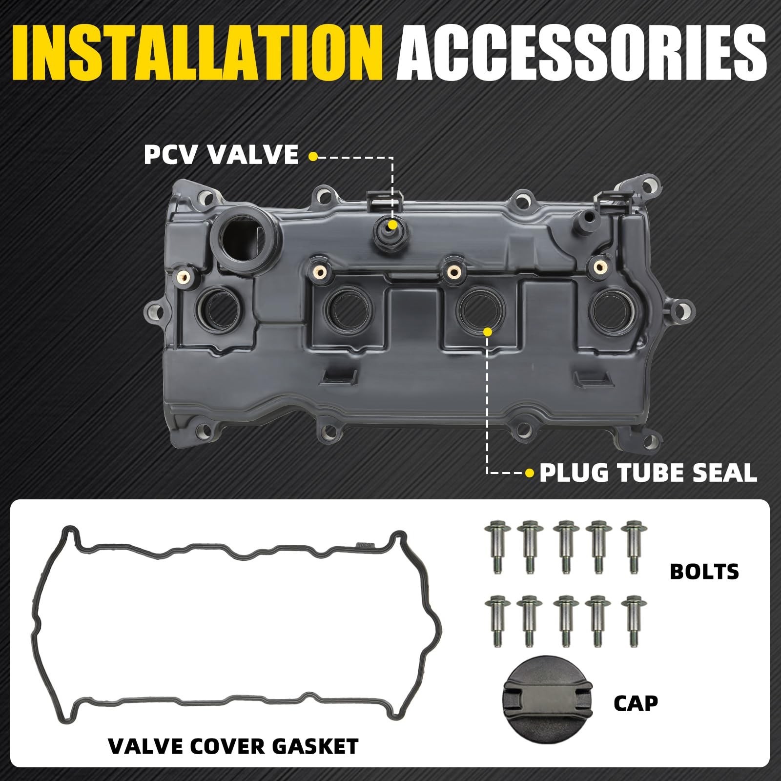 Engine Valve Cover Compatible with 2013-2018 Nissan Altima Rogue Murano 2.5L …