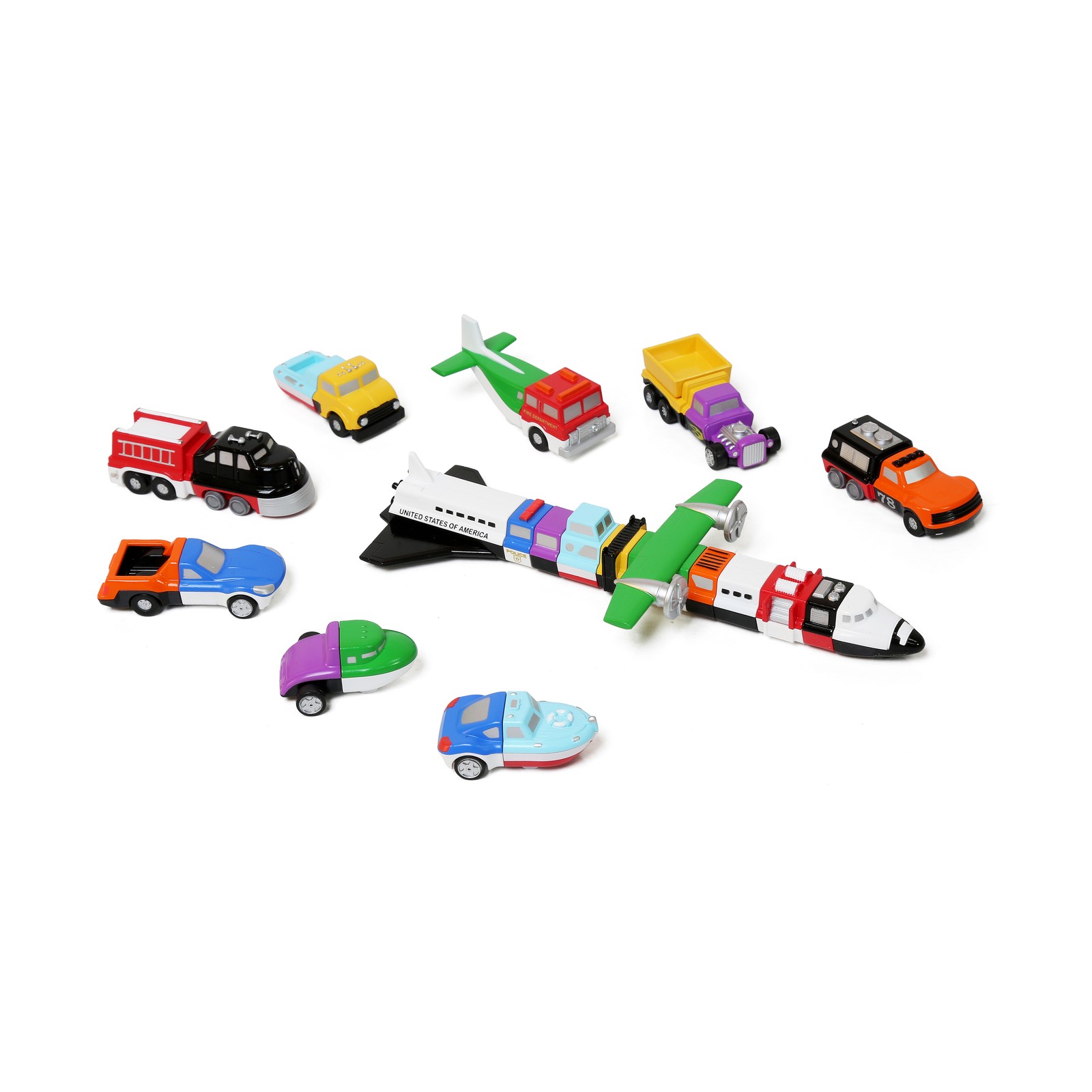 New – Popular Playthings Micro Mix or Match Vehicles – Ages 3+ | 1+ players