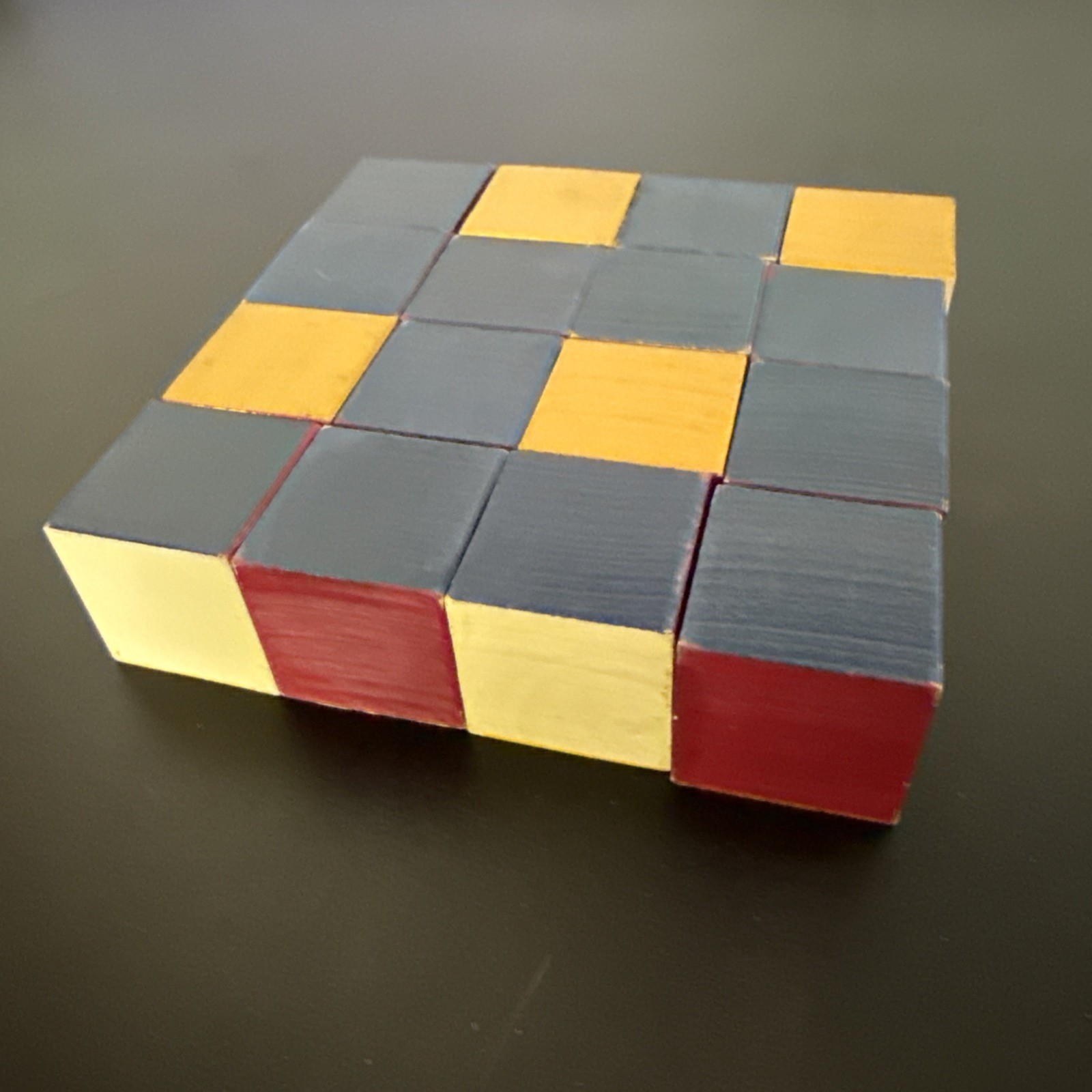 Vintage WBI Block Design Test – 16 Blocks – Kohs Style Wechsler IQ Test w/Box