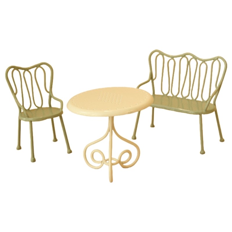 Contemporary Metal Dining Set for Small House Accessories Imitation Fun