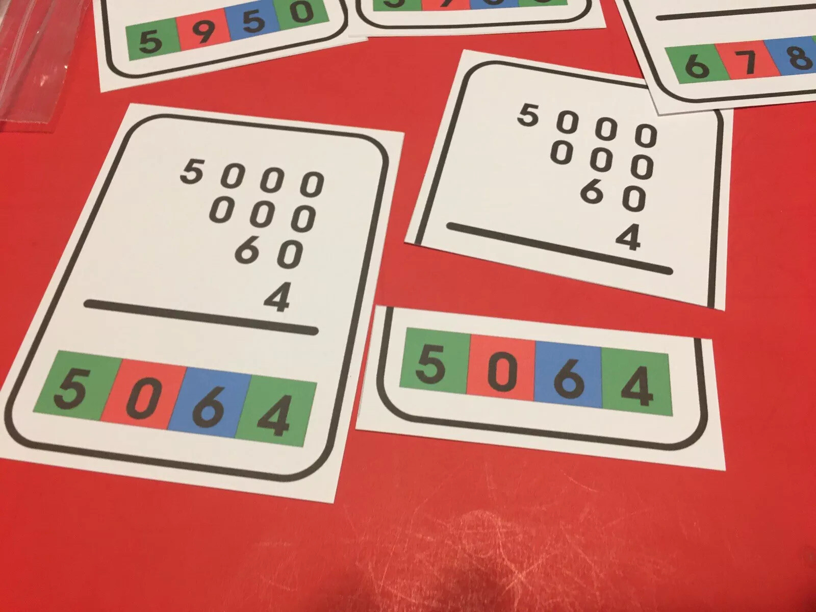 Place Value – Cards for Learning Center – Three Part Cards – Montessori