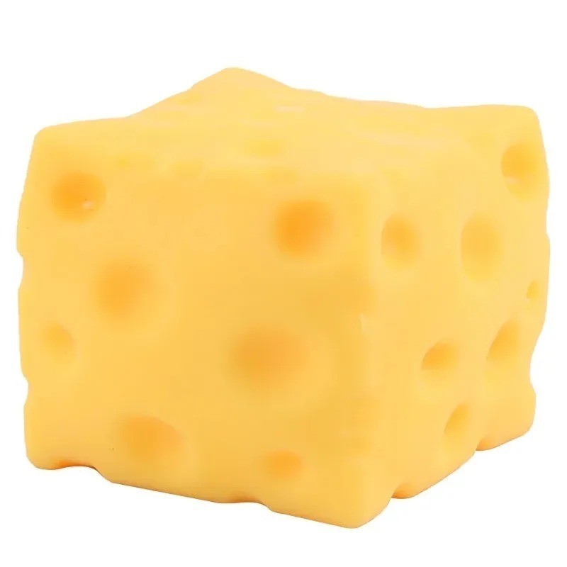 2Pcs Square Cheese Squeeze Toys Slow Rebound Push Stress Relief Sensory Toy