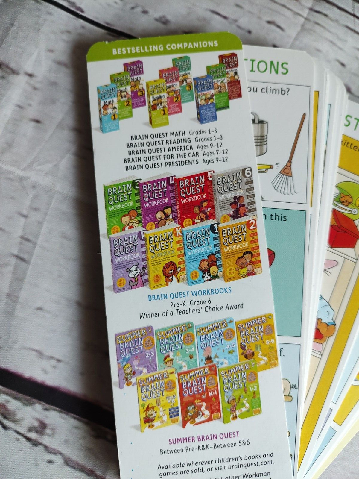 2 Sets Brain Quest Decks Ages 4-5 Preschool 6-7 Grade 1 4th Educational Tools