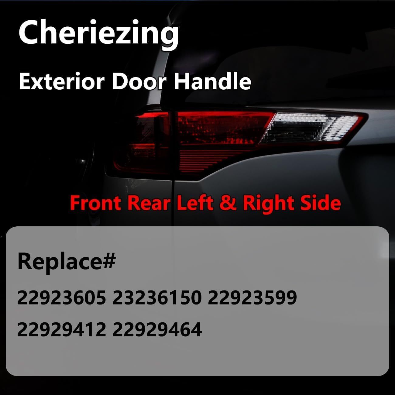 Exterior Door Handle Textured Black Compatible with 2014-2019 Silverado Sierra