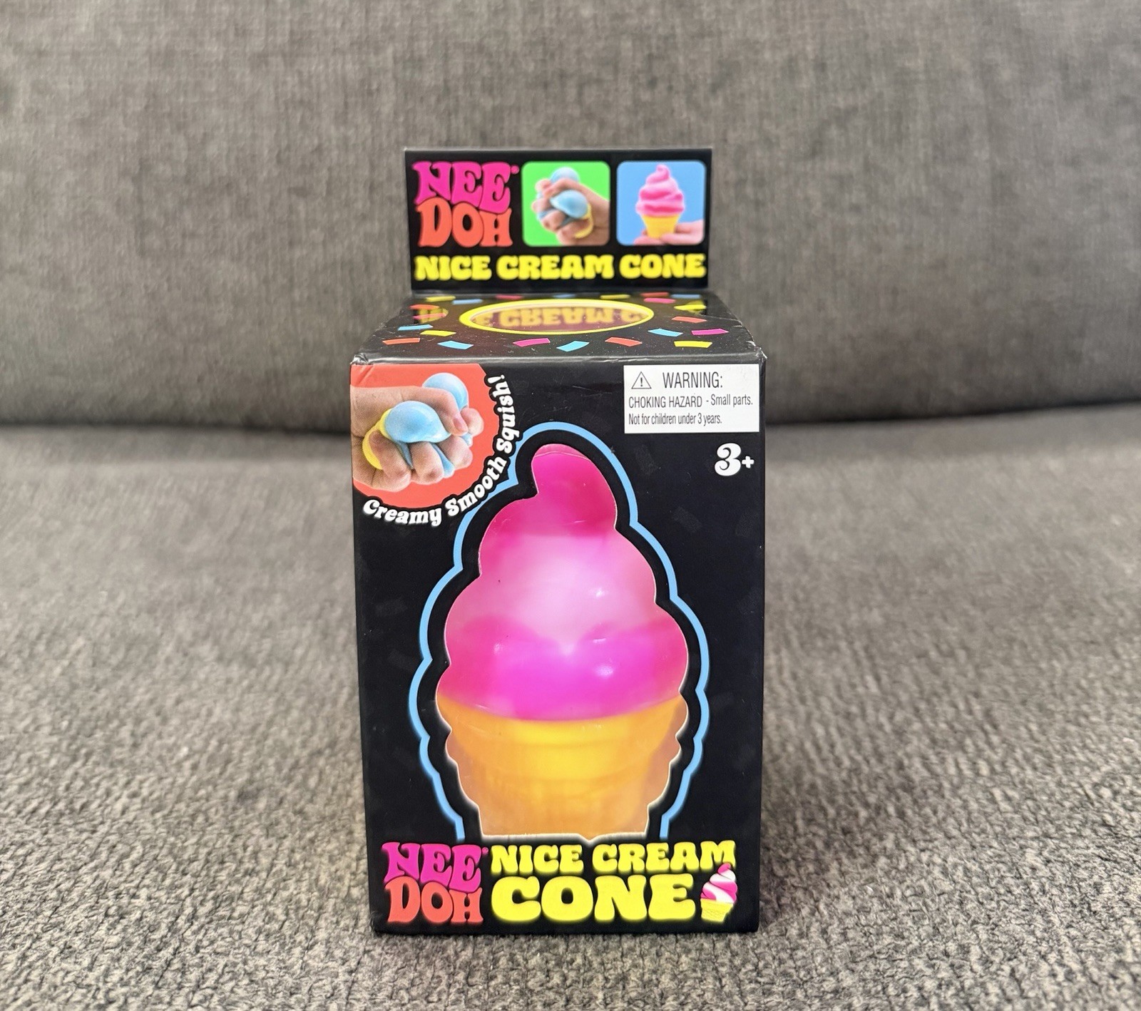 Pink Needoh Nice Cream Cone – New in Box Ice Cream Squish toy – IN HAND