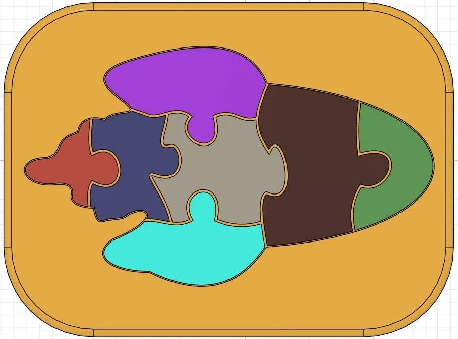 Rocket Shape Puzzle for Kids – Motor Skills Development and Shape Orientation –