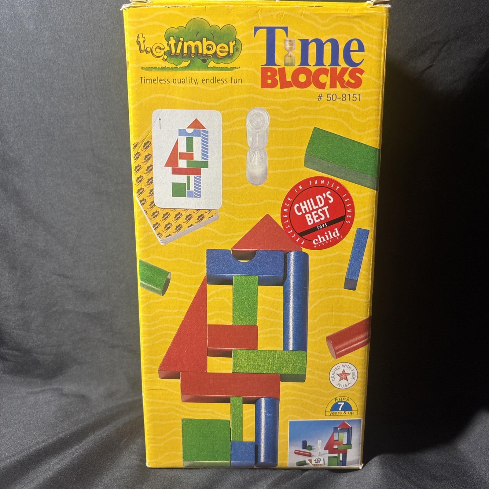 1993 VINTAGE HABA TIME BLOCKS Building Designing GAME EDUCATIONAL TOY WOOD