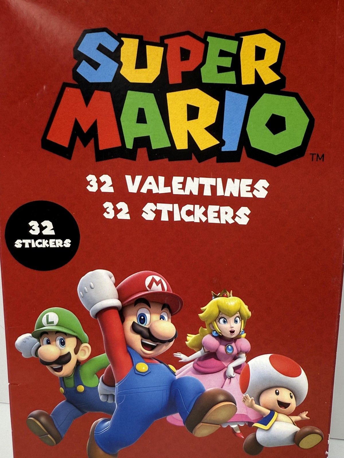 Super Mario Valentines 32 Cards 32 Stickers Nintendo Kids Classroom Gift 8 Desig