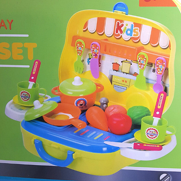 Cook Ware Utensils Kitchen Dishes Pretend Play Role Set Kit STEM For Kids Toy