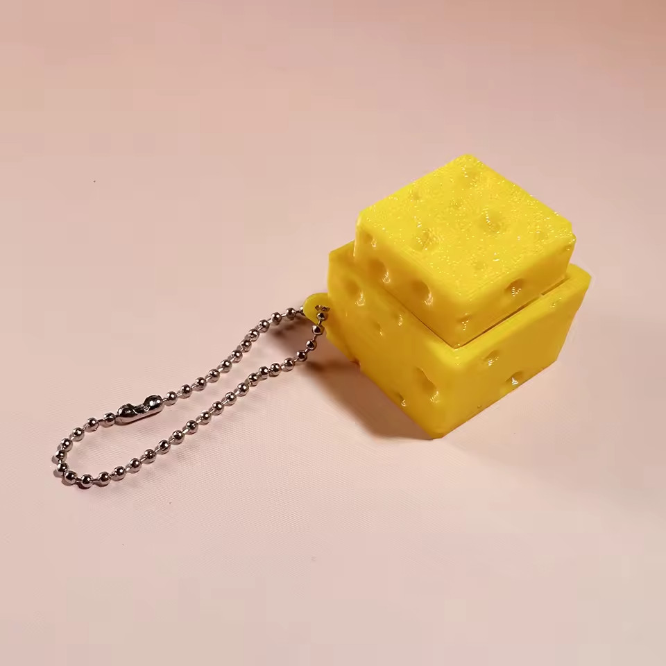 Macaron Food Fidget Toy for Adults Keycap Satisfying Clicker Keychain KeyRing