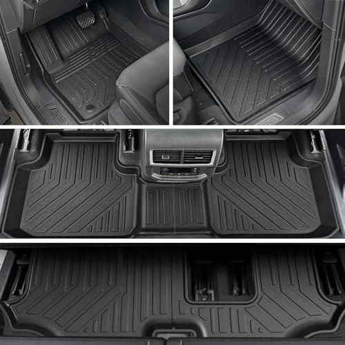 Floor Mats Set for 2018-2025 2026 Volkswagen VW Atlas 7 Seats Bench Seating Car