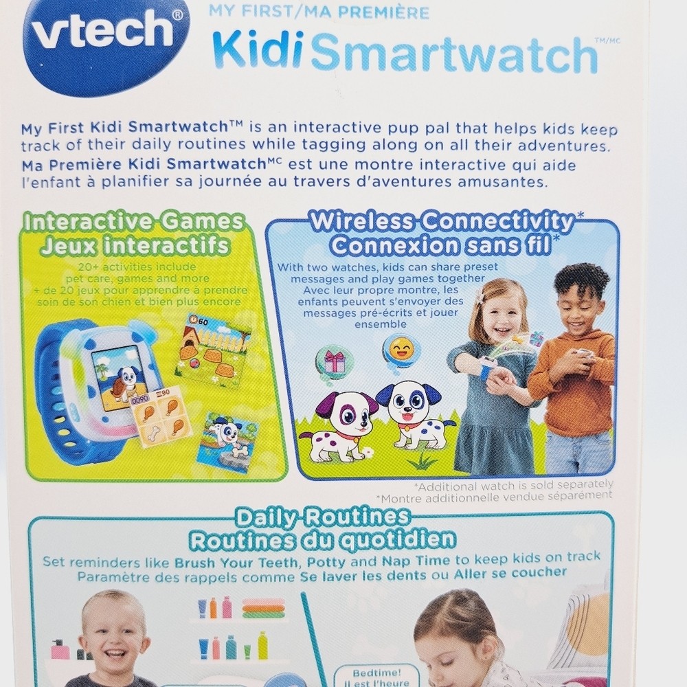VTech My First Kidi Smartwatch Digital Dog Kid Education Exercise Toy Watch Blue