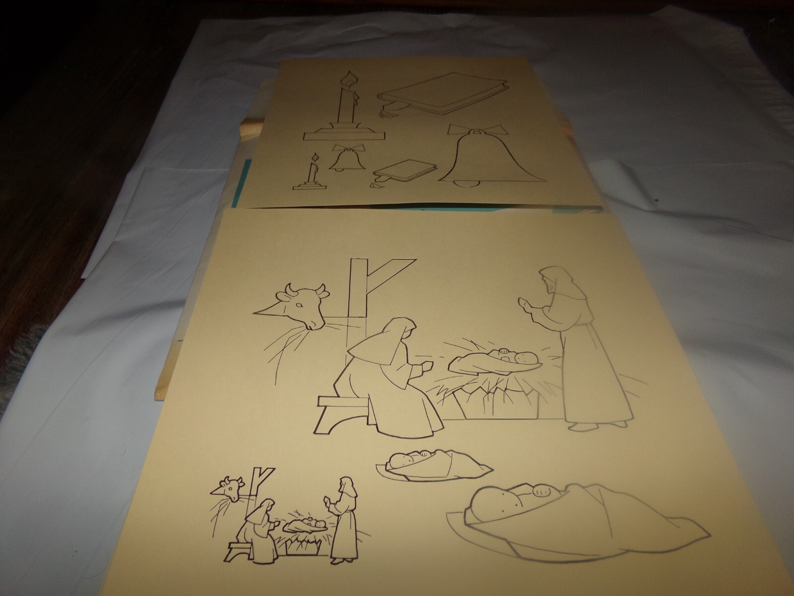 Vintage lot 111 Bible Stencil Set Manger Wise men Animals Shepard Camels Stars