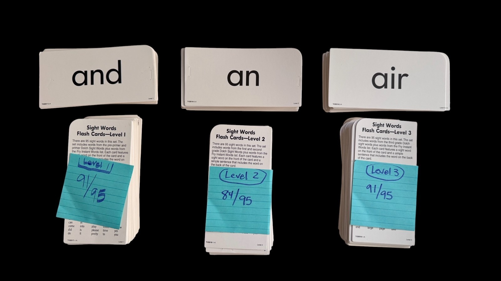 Lot Frank Schaffer’s Trend Sight Words #1-3, Blends Digraphs, 0-100 Flash Cards