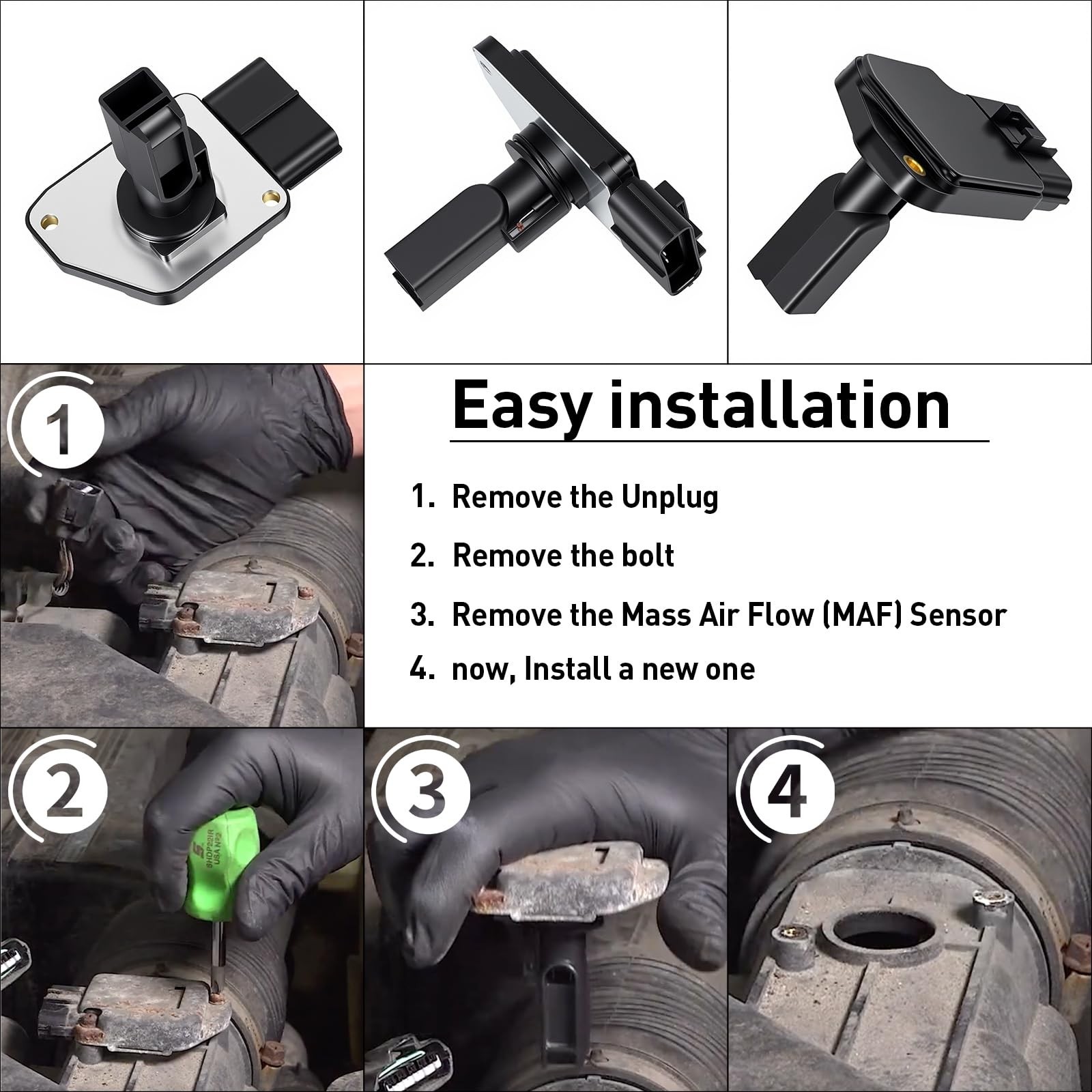 YC2Z12B579BARM Mass Air Flow MAF Sensor Compatible with Ford F-150 2004-2009,…