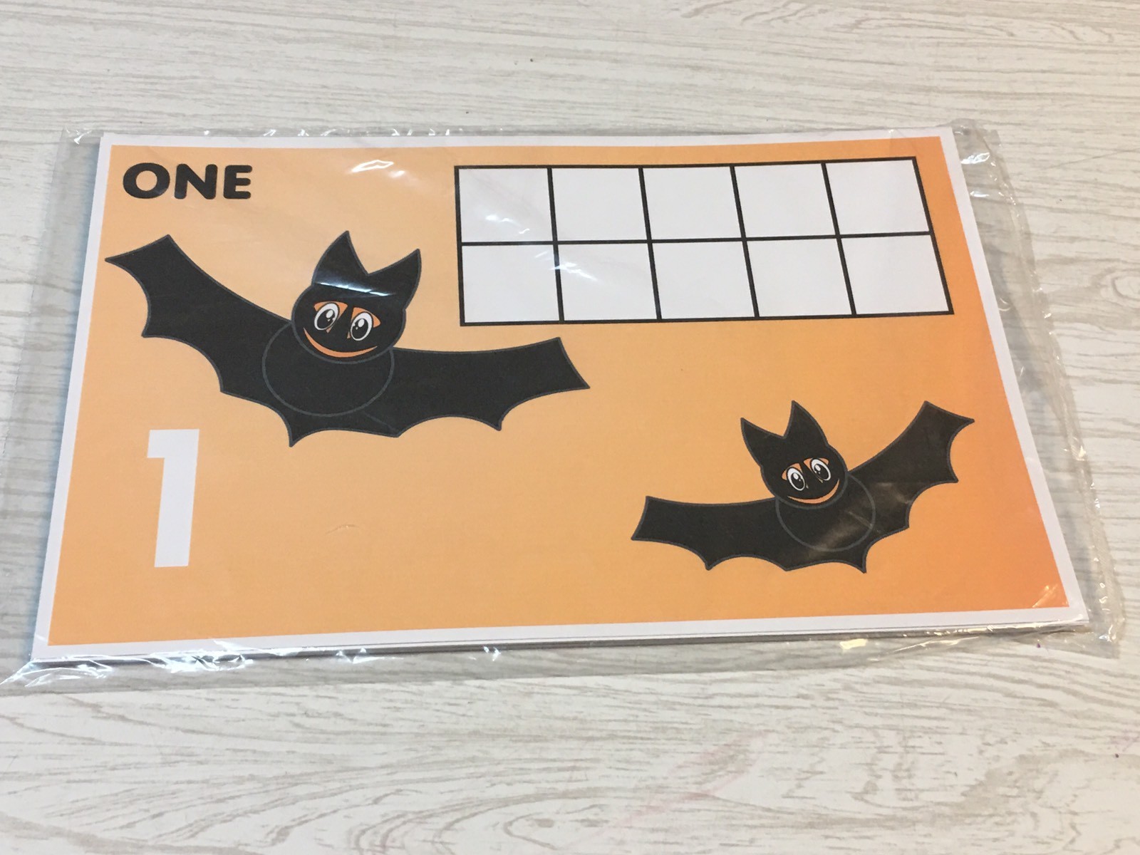 Halloween Bats – Dry Erase – Laminated Activity Set – Teaching Supply Ten-frames