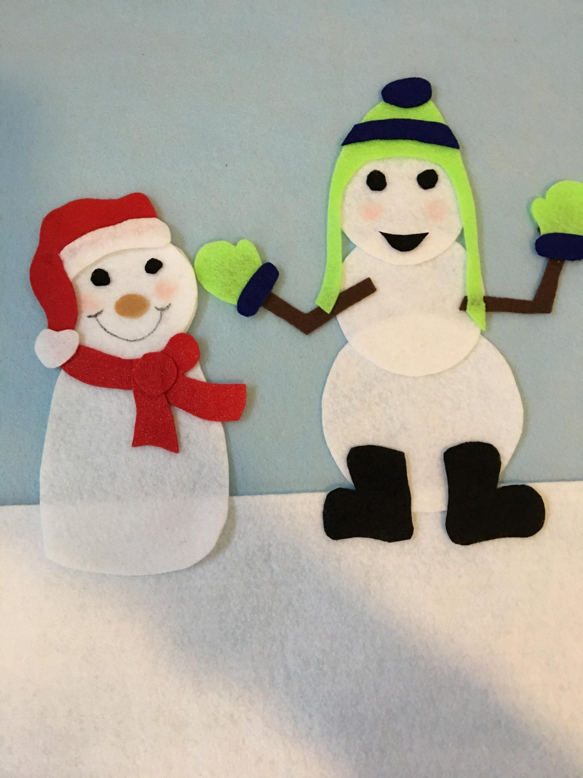 Let’s Build a Snowman Winter Fun Sample Set for Felt or Flannel Board Play